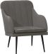 vidaXL Fauteuil 63x76x80 cm fluweel donkergrijs