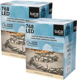 Luca Lighting Clusterverlichting - 2x - 768 lampjes - Warm Wit - 560cm - IP44