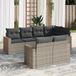 Prolenta Maison Exclusive - Tuinset voor de tuin, 7-delig, met kussens, grijs, van polyrotan