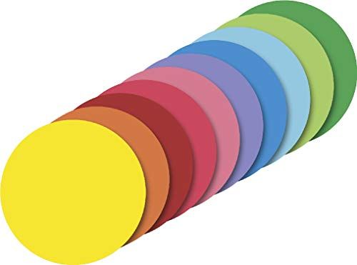 Heyda Vouwbladen rond, Uni Ø 10 cm, 10 kleuren gesorteerd