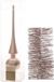 Decoris Kaemingk B.V. Kerstversiering glazen piek glans 26 cm en folieslingers pakket lichtroze van 3x stuks
