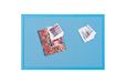 Bi-Office Prikbord schoolkalender, kurkbord met MDF-frame, 22 mm dik, kurkoppervlak in blauw, 60 x 40 cm