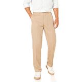 Amazon Essentials Heren Classic-Fit Uitbreidbare Taille Flat-Front Jurk Broek
