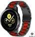 Strap-it Bracelet de montre connectée en acier - noir/rouge