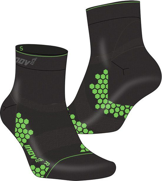 Inov-8 Trailfy Sock Mid - Unisex - Groen - Schoenmaat 35-40 - Vocht absorberend