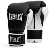 Everlast Powerlock OG Gants de boxe 340,2 g, gants de boxe noir/blanc pour sacs, gants de travail et sparring, système et boucle, technologie avancée de mousse, prise en main ergonomique – Authentic