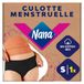 Nana Menstruatieslipje, wasbaar, biologisch katoen, zware menstruatie, zwart, hipstersnit