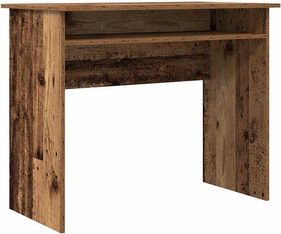 vidaXL Bureau 90x50x74 cm bewerkt hout oud houtkleurig