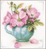 Lanarte Borduurpakket Wilde Roosjes - 20 x 20cm