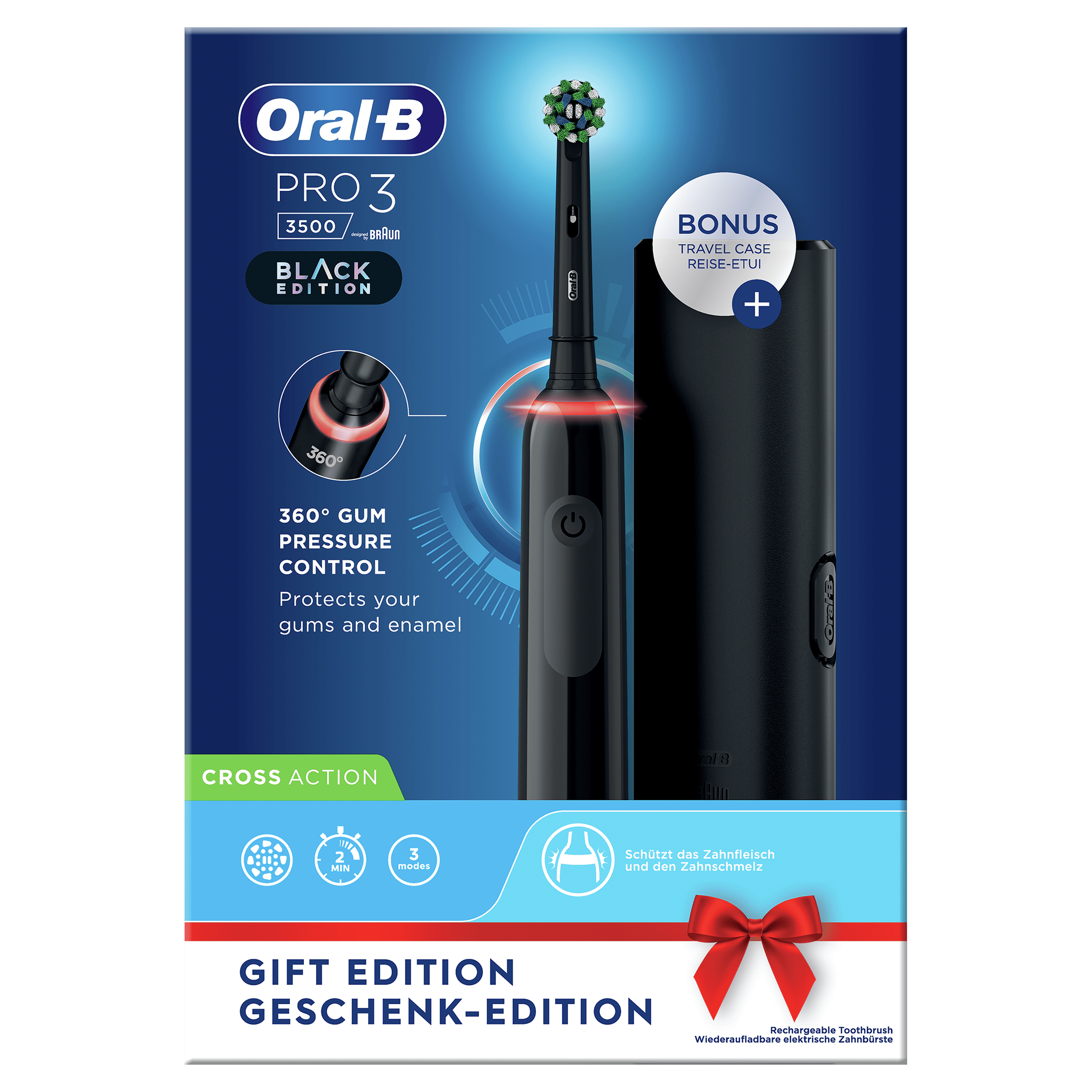 Oral-B Oral-B Pro 3 - 3500 - Zwarte Elektrische Tandenborstel Ontworpen Door Braun