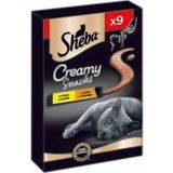 Sheba Zakje Romige Snacks 7x 9x12g Kip en kaas
