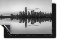 Chefcare Inductie Beschermer New York Skyline - Zwart Wit - 95x55 cm