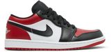 Nike Air Jordan 1 Low Sneakers Unisex Maat 42 Rood/Zwart/Wit