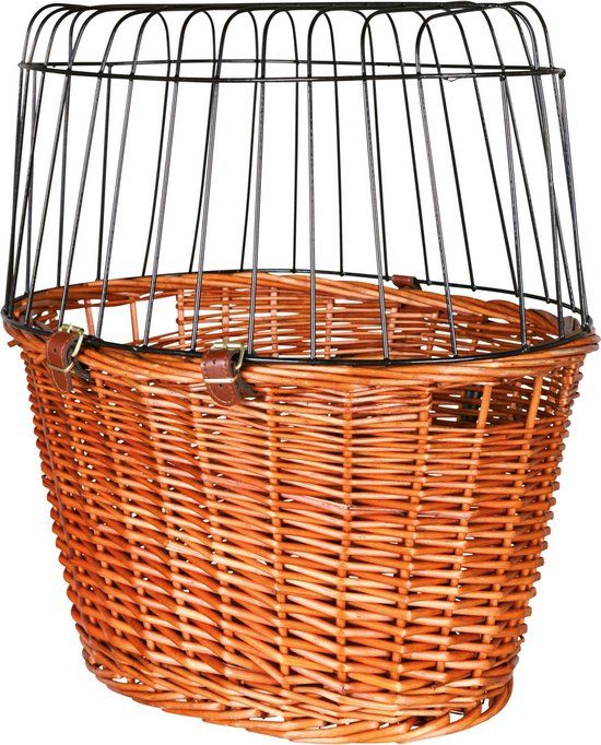 Chikko Trixie Fietsmand met Draadkoepel - Voorop - Naturel - 44X48X33 cm