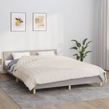 vidaXL Verzwaringsdeken 200x220 cm 13 kg Badstof Lichtcrèmekleurig