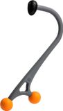 TriggerPoint AcuCurve bâton de massage, pour massage ciblé du cou, du dos et des épaules, conception ergonomique et flexible, gris, 42 cm