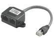 PremiumCord Modulaire RJ45-verdeler tot 2x RJ45-aansluiting, parallelle schakeling, kabellengte 15 cm.