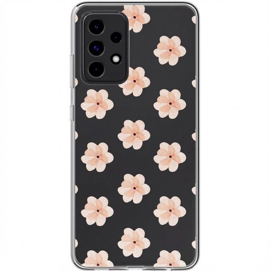 imoshion Hoesje - Geschikt voor Samsung Galaxy A52 (4G) / A52s / A52 (5G) - Design hoesje - Floral Peach