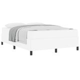 vidaXL Bedframe met matras, wit, 160 x 200 cm, stof