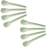 Fackelmann Set van 8 Eco Friendly Eierdoplepels Groente Bio plastic