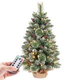 OEM Mini-kerstboom met LED-verlichting en afstandsbediening, 70 cm, warm wit licht