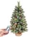 OEM Mini-kerstboom met LED-verlichting en afstandsbediening, 70 cm, warm wit licht