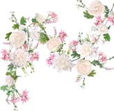 OrgMemory Pioen Bloem Slinger, Rose Bloem Swag, 6' Bruiloft Boog Bloemen voor Bruiloft Decor Thuis Tafelloper Mantle Party Decor (Champagne Peony Slinger)