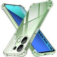 Phonillico® Case voor Xiaomi Redmi Note 13 4G - Schokbestendige bescherming Zacht TPU Transparant