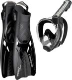 CRESSI Baron Tonga Combo Set Zwart/Zwart S/M