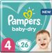 Pampers Baby-Dry Maat 4 - 26 Luiers - 9-14 kg