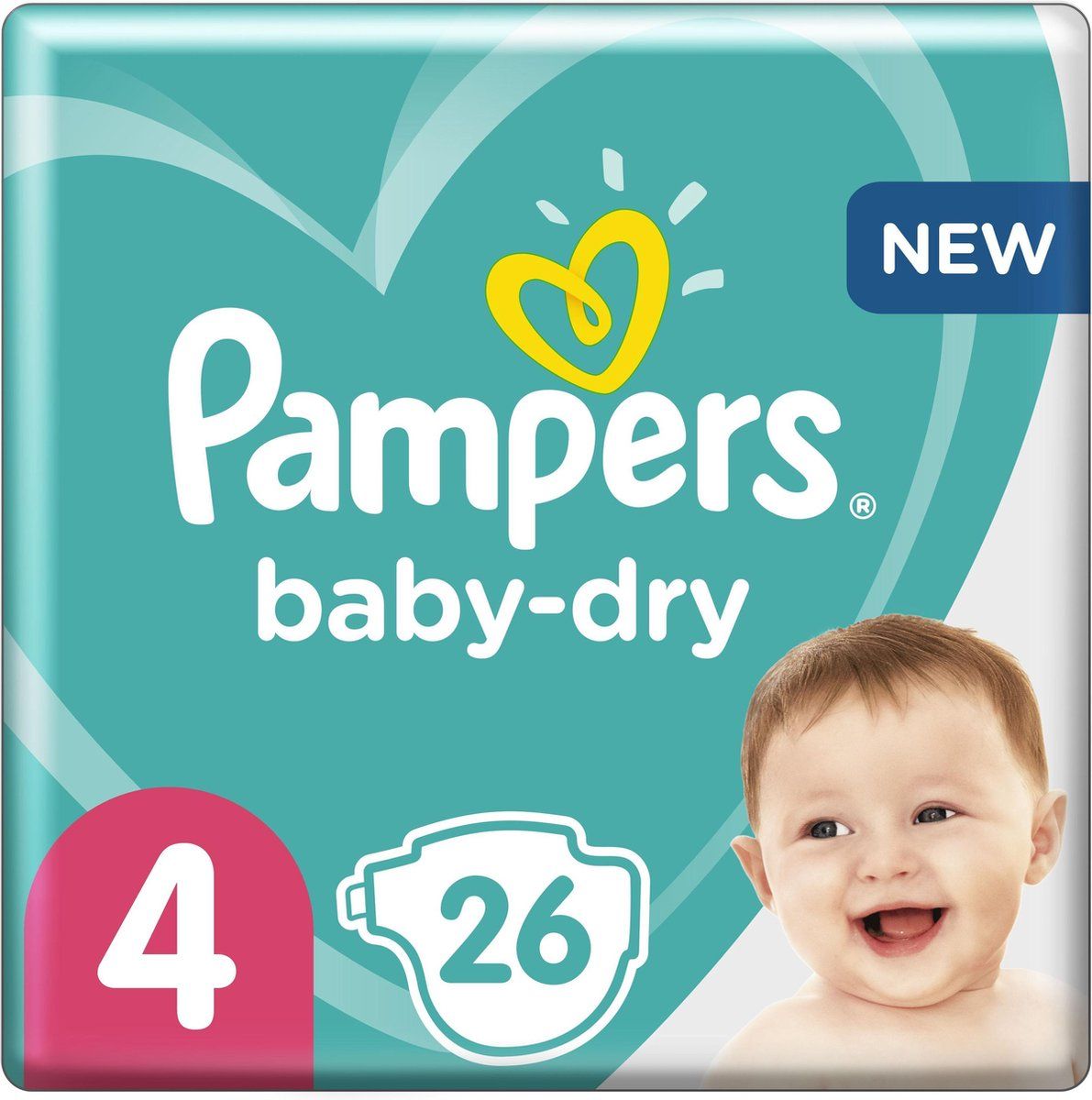 Pampers Baby-Dry Maat 4 - 26 Luiers - 9-14 kg