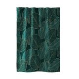 Merkloos / Sans marque douceur d'intérieur Douchegordijn met haken (180 x 200 cm) jade, bedrukt polyester