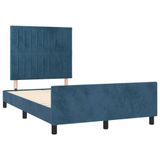Maison Exclusive - Cadre de lit sans matelas, bleu foncé, 120x190 cm, velours