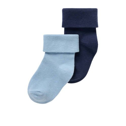 Noppies baby sokken - lichtblauw/donkerblauw (set van 2)