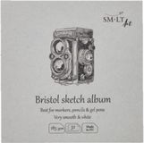 SMLT Schetsboek Bristol Vierkant 14 cm Wit Papier FSC