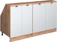 Vicco Rion Kastenset voor schuine wand – 140 cm Set van 2 kastrompen 60 cm diepte Witte golf