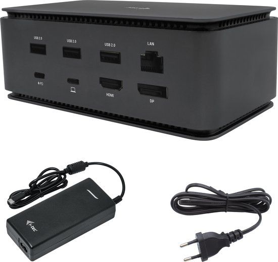 i-tec Metal USB4 Docking Station - Dual 4K HDMI DP - 100W Power Delivery