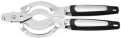 Merkloos Allesopener - Ouvre-tout multifonctionnel - Ouvre-bocal universel pour bocaux et bouteilles - Inox - Aide de cuisine - Ouvre-bocal antidérapant - Ouvre-bouteille - Ouvre-bière - Ouvre-bocal - Pour couvercles difficiles à ouvrir - Noir