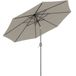 Outsunny Parasol de terrasse - Métal - 295x295x250cm - Gris clair