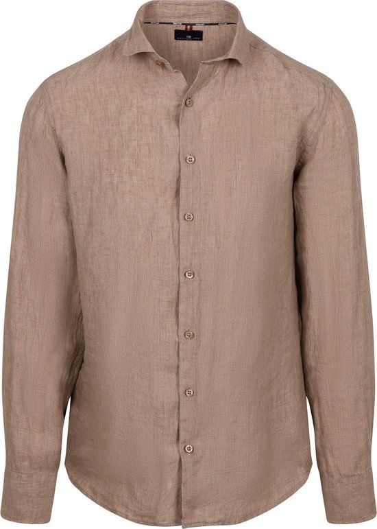 State of Art Overhemd Linnen Beige - Maat XL - Heren - Casual