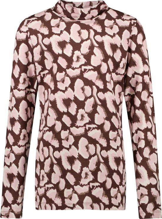 Cars Jeans Top Tate jr. Meisjes Lange Mouw Brique Viscose 95% Elastaan 5% Katoen 5% Jersey Dierenprint Maat 176