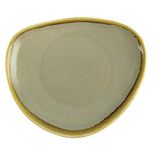 Olympia Kiln GP473 driehoekige mosplaat, porselein, diameter 230 mm, groen (Pack van 6)
