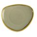 Olympia Kiln GP473 driehoekige mosplaat, porselein, diameter 230 mm, groen (Pack van 6)