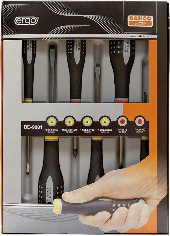 Bahco BE 9881 Schroevendraaierset - 6 delig