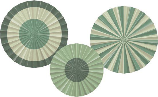 Folat Decoratiewaaiers Serene Sage - 3 Stuks