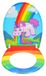 Siège de toilette Rainbow and Unicorn - Forme O - Fermeture douce - Libération rapide - Charnières réglables à 360° - Plastique - Avant fermé