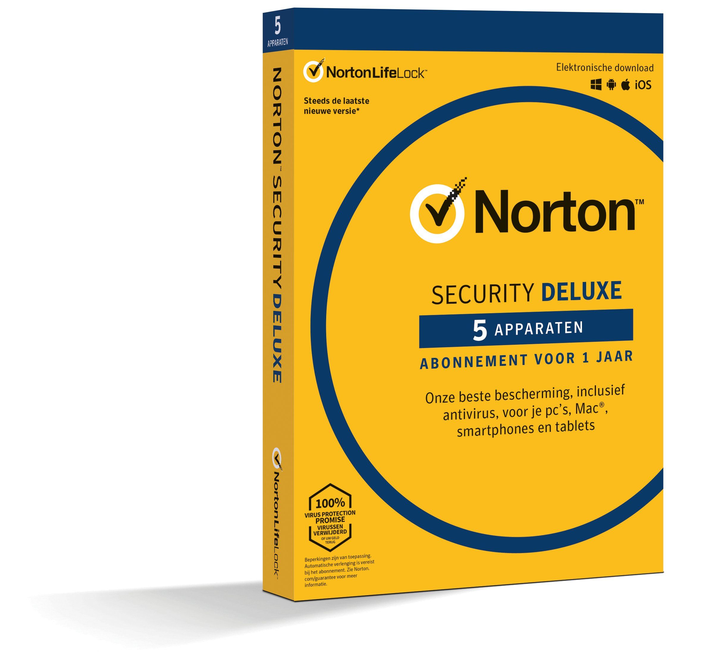 Norton Security Deluxe 5-Apparaten 1jaar 2021