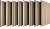 tectake® Akoestische Panelen - Set van 8 - Akoestisch Wandpaneel - 50 x 110 cm - 1,1 cm dik - 4,4 m² - Wandpanelen - Aanpasbare Grootte - Lattenwand - MDF en Houtfineer - Geluidsisolatie - Stijlvolle Wanddecoratie - Eenvoudige Montage - Licht Eiken