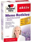 Doppelherz Meno Red Clover + Evening Primrose Oil + Biotin Nutrients for Women in Menopause with Plant Isoflavones 30 Capsules