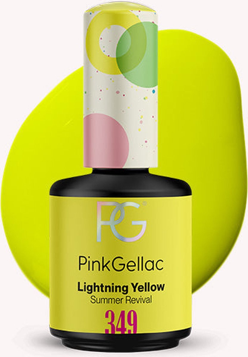 Pink Gellac - Lightning Yellow - Gellak - Vegan - Geel - Glanzend - 15ml